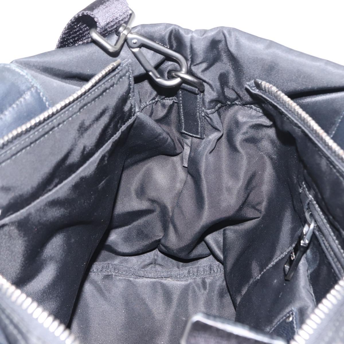 PRADA Hand Bag Nylon 2way Black Gray Auth ep11418