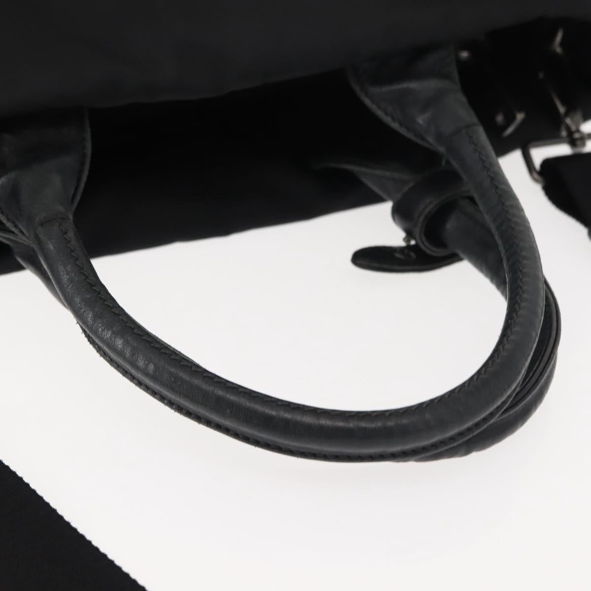 PRADA Hand Bag Nylon 2way Black Gray Auth ep11418