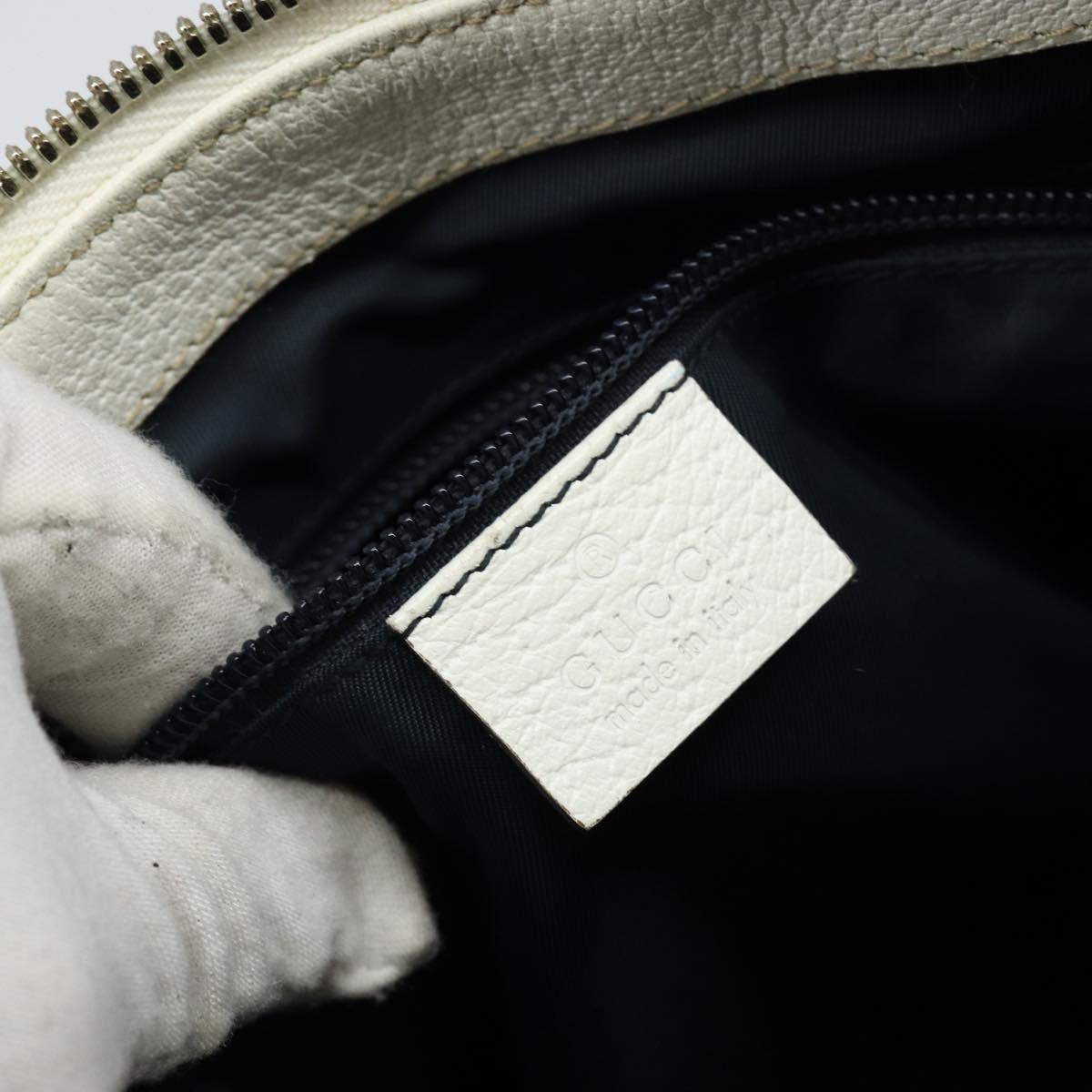 GUCCI GG Canvas Sherry Line Shoulder Bag PVC White Red Navy 153244 Auth ep11420