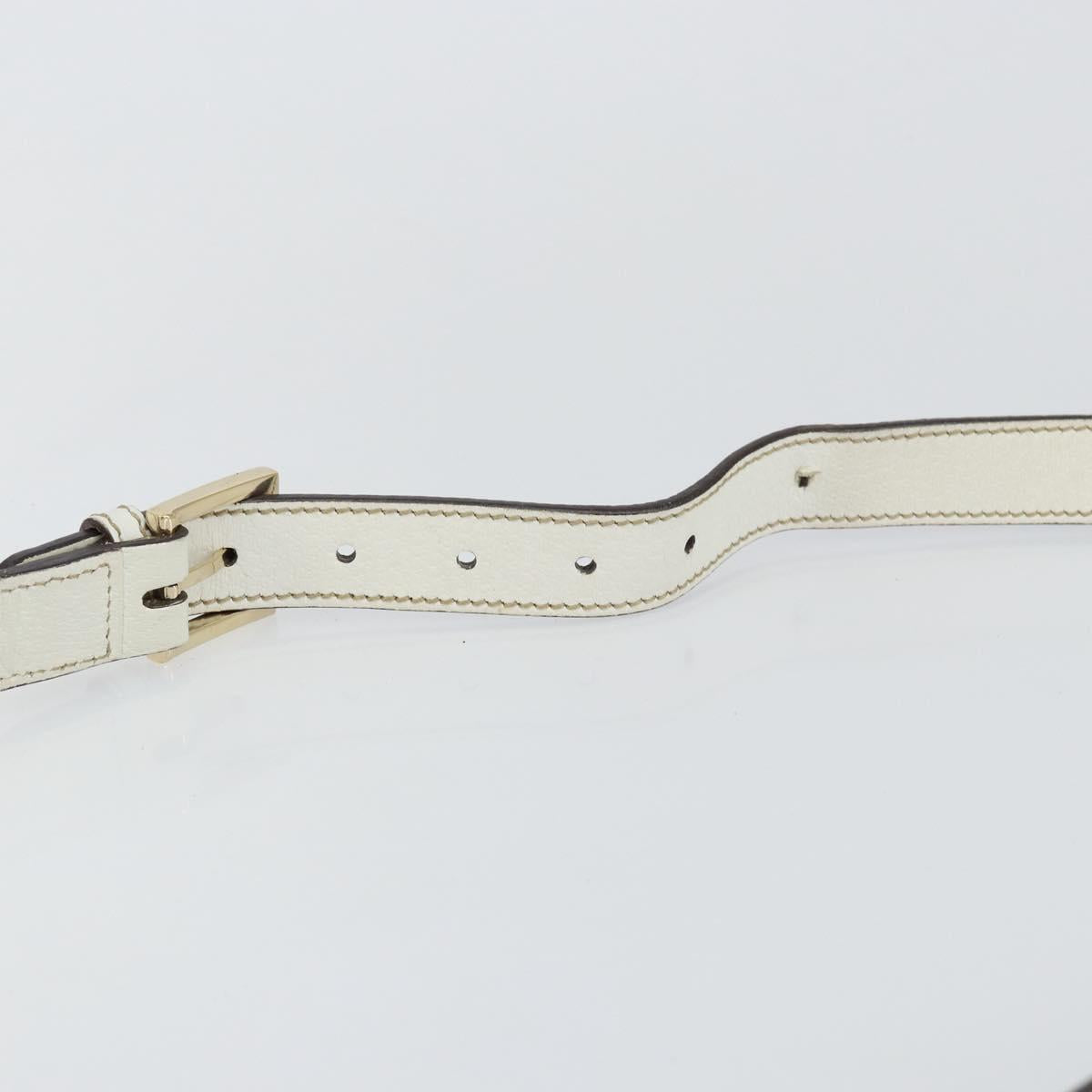 GUCCI GG Canvas Sherry Line Shoulder Bag PVC White Red Navy 153244 Auth ep11420