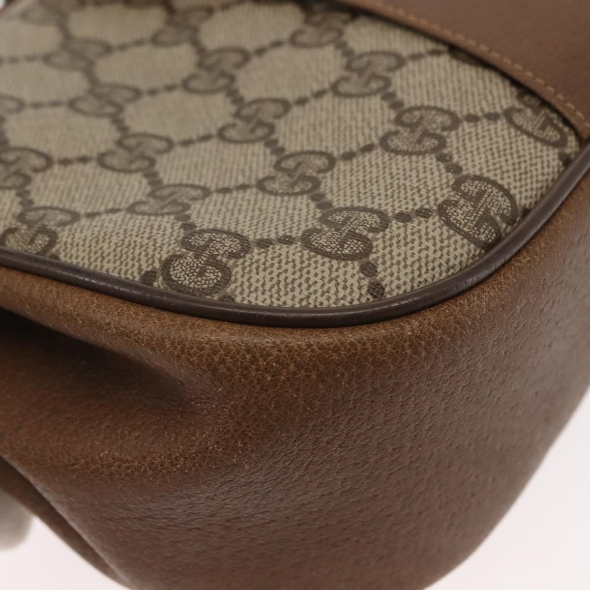 GUCCI GG Supreme Web Sherry Line Shoulder Bag PVC Beige 116 02 024 Auth ep11422