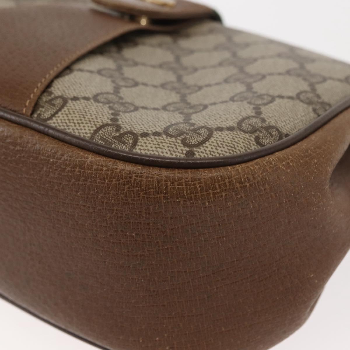 GUCCI GG Supreme Web Sherry Line Shoulder Bag PVC Beige 116 02 024 Auth ep11422