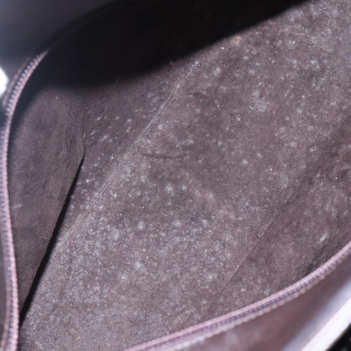 GUCCI Bamboo Hand Bag Leather Dark Brown Gold 002 1998 0507 Auth ep11424