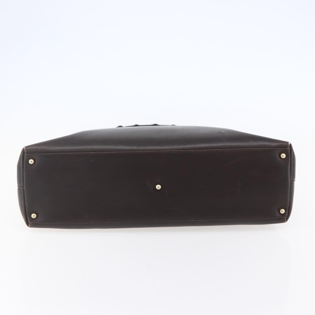 GUCCI Bamboo Hand Bag Leather Dark Brown Gold 002 1998 0507 Auth ep11424