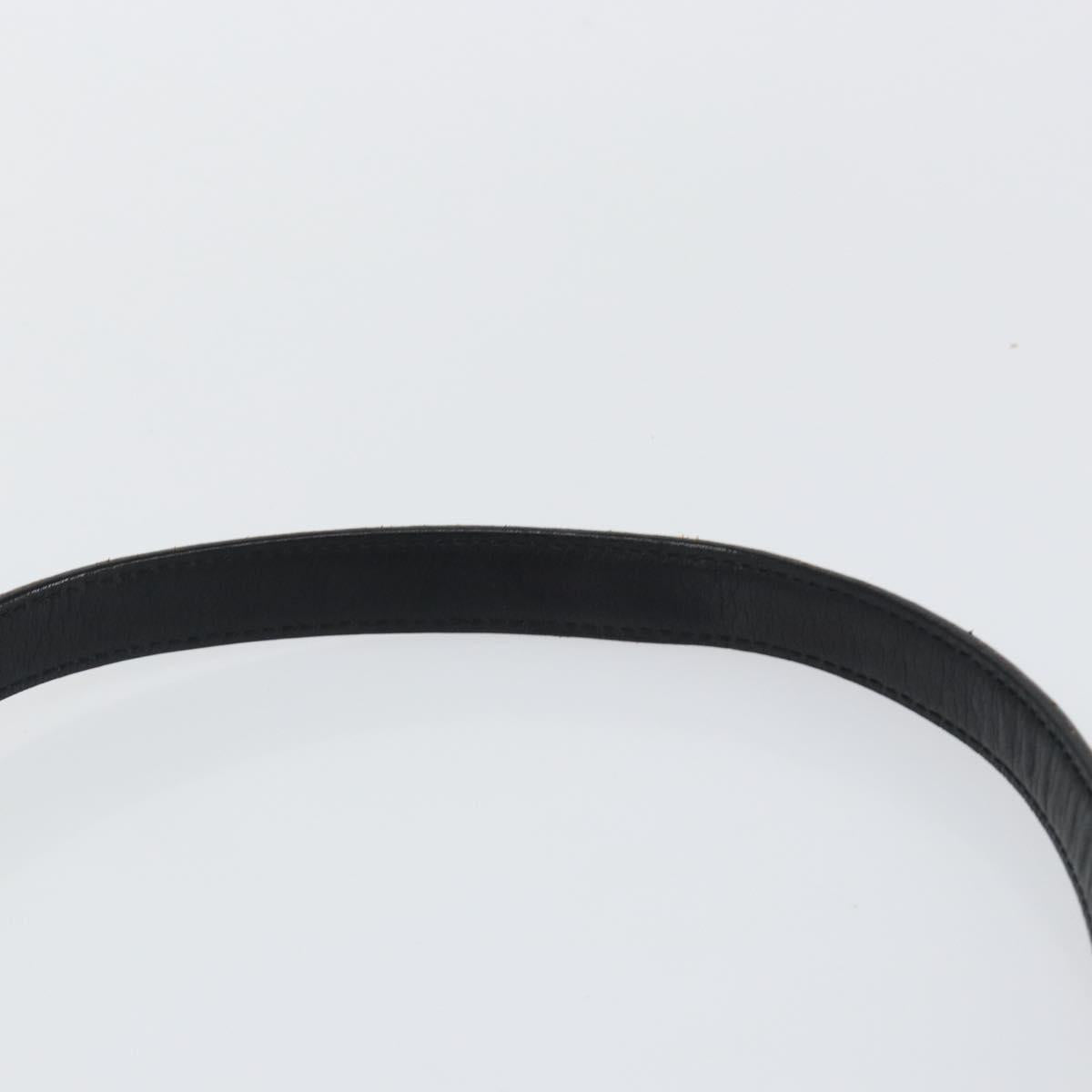 BURBERRY Shoulder Bag Leather Black Gold Auth ep11428