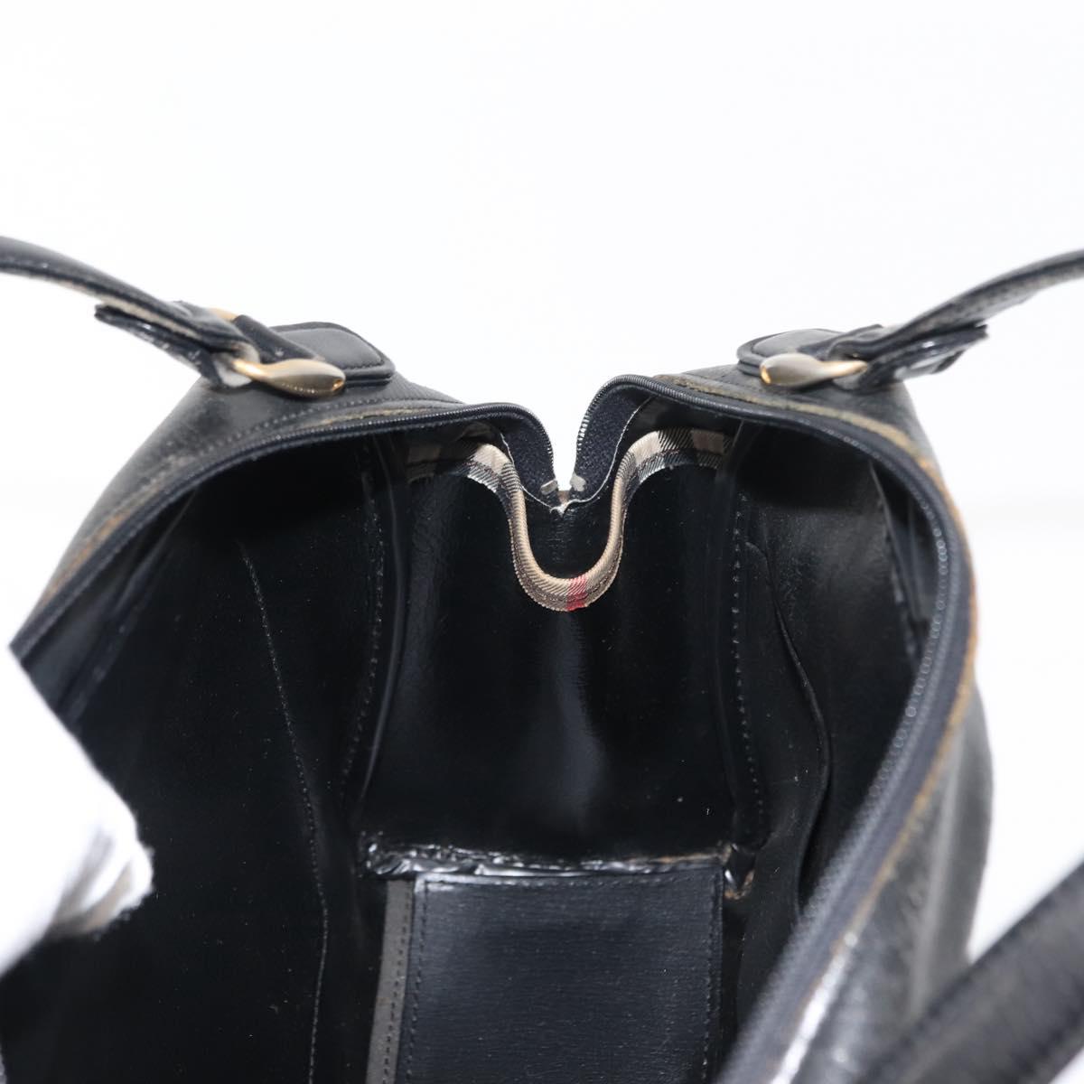 Burberrys Nova Check Hand Bag Canvas Beige Auth ep11431