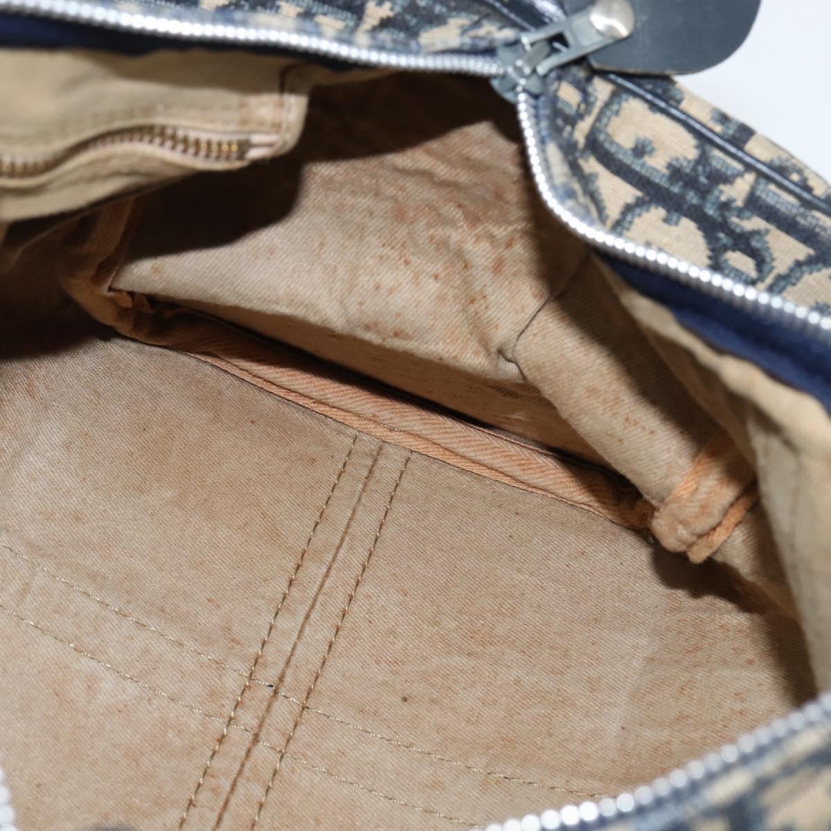 Christian Dior Trotter Canvas Boston Bag Navy Auth ep11436