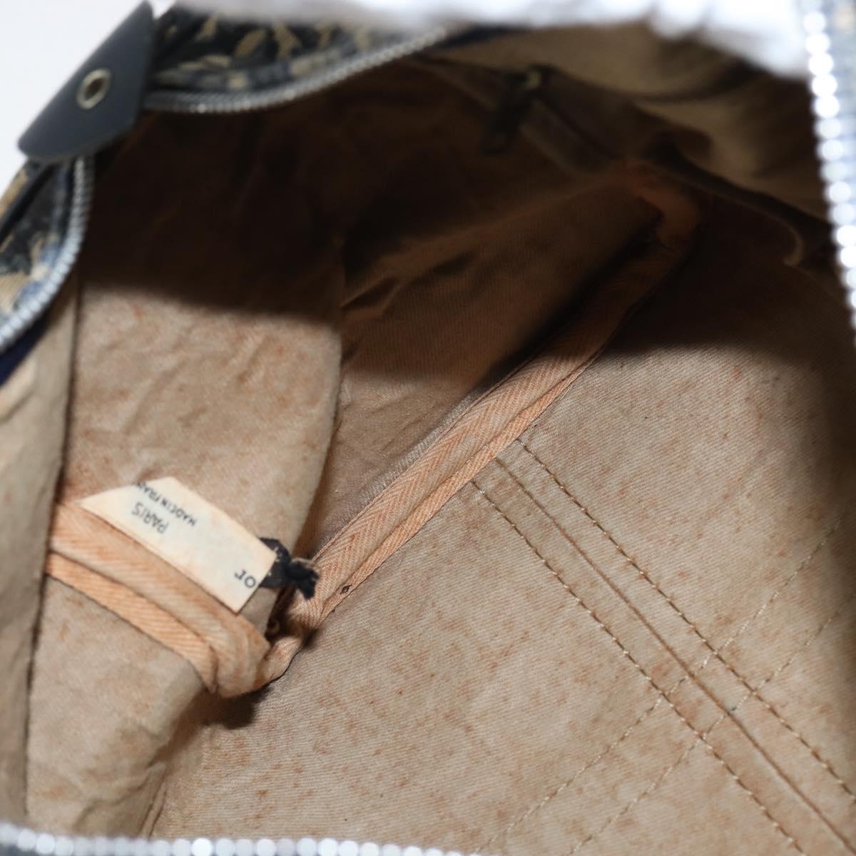 Christian Dior Trotter Canvas Boston Bag Navy Auth ep11436