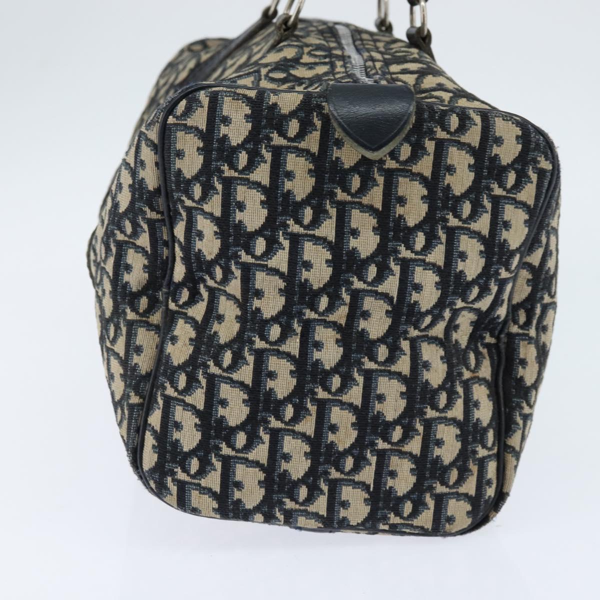 Christian Dior Trotter Canvas Boston Bag Navy Auth ep11436