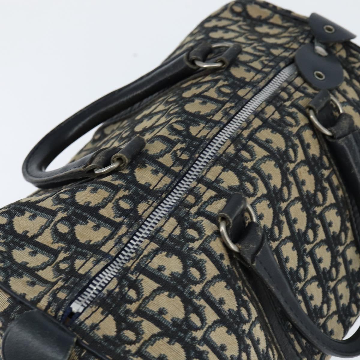 Christian Dior Trotter Canvas Boston Bag Navy Auth ep11436