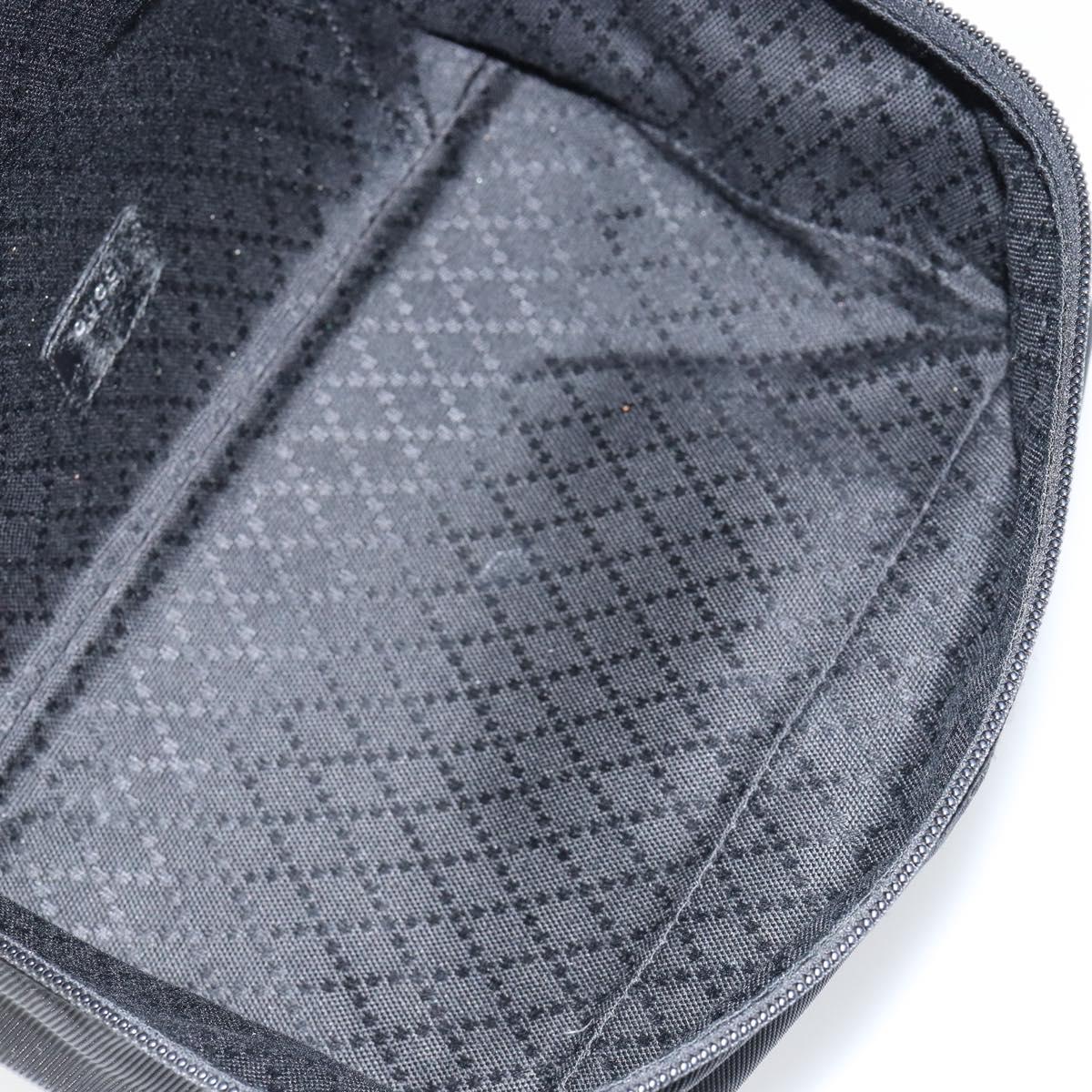 GUCCI Bamboo Vanity Hand Bag Nylon Black 032 1956 0150 Auth ep11439