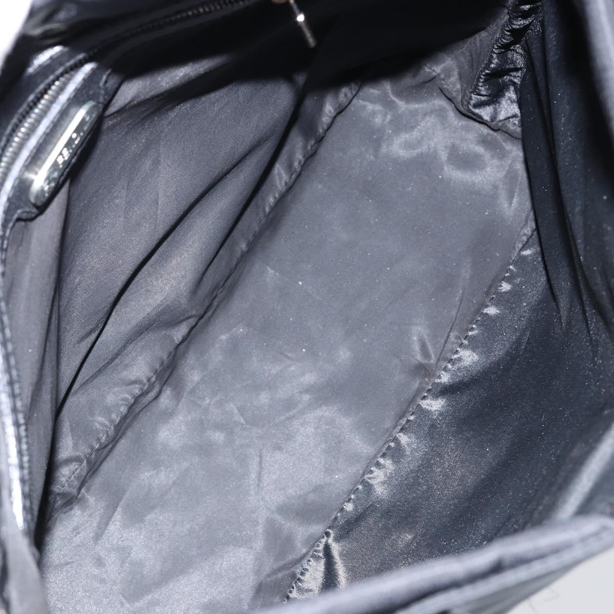 FENDI Hand Bag Nylon 2way Black Silver Auth ep11442