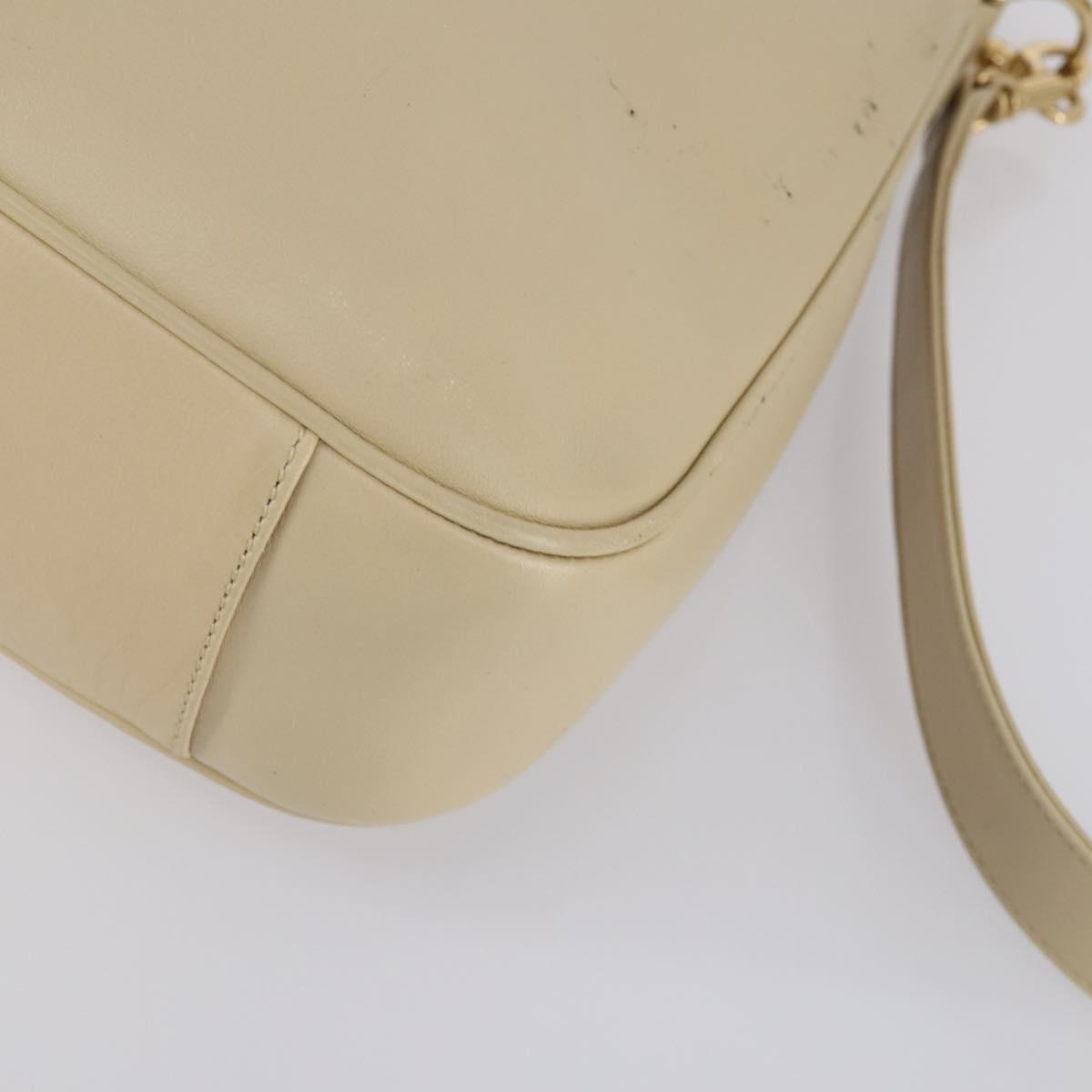 GUCCI Bamboo Hand Bag Leather 2way Beige Gold 001 1638 Auth ep11454