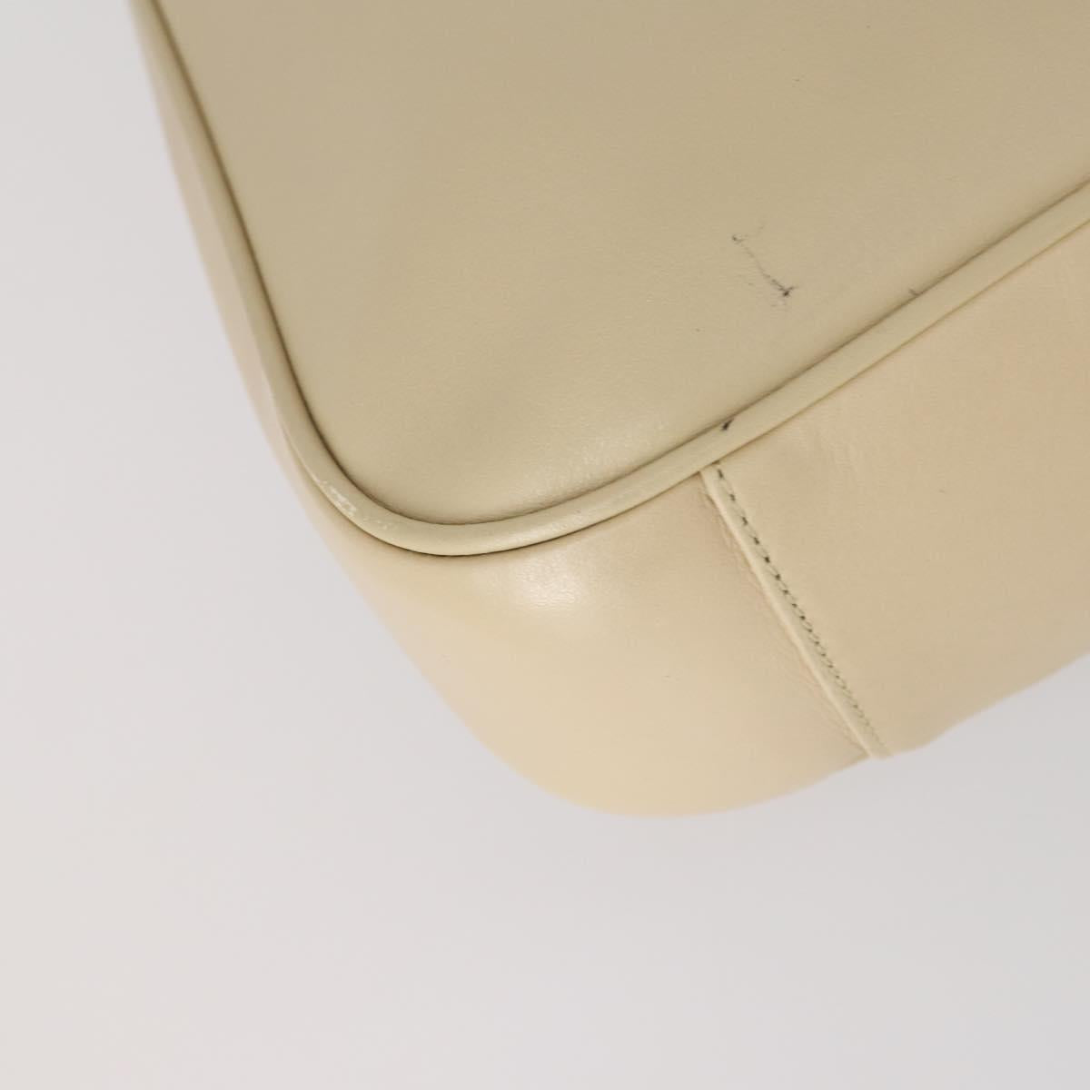 GUCCI Bamboo Hand Bag Leather 2way Beige Gold 001 1638 Auth ep11454