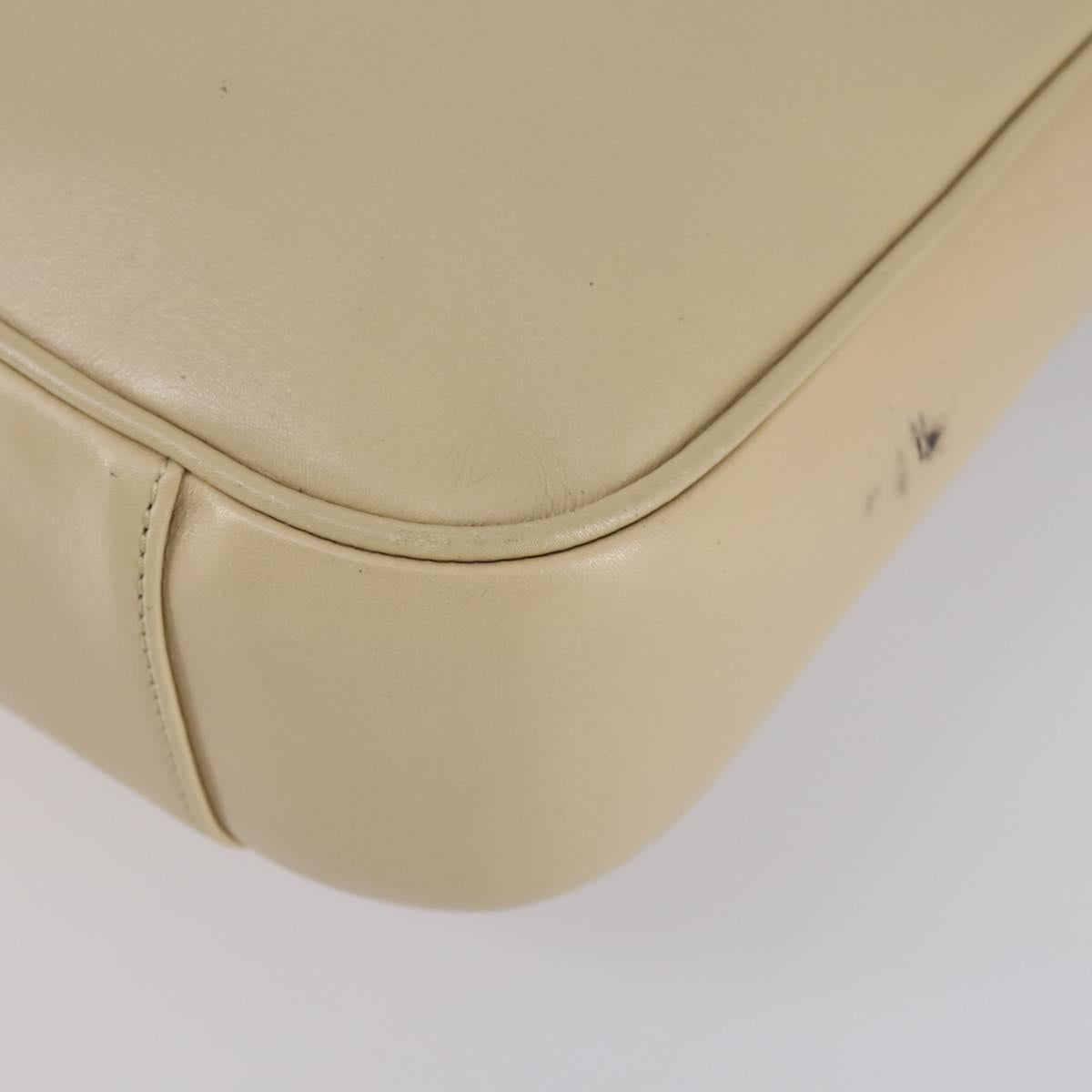 GUCCI Bamboo Hand Bag Leather 2way Beige Gold 001 1638 Auth ep11454
