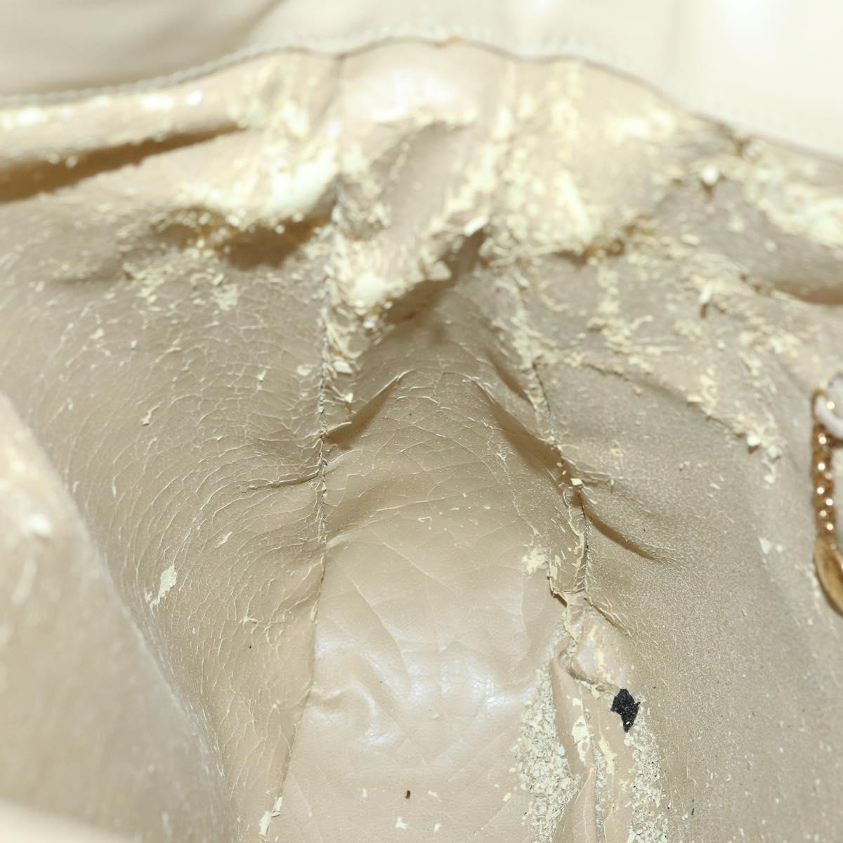 GUCCI Bamboo Hand Bag Leather 2way Beige Gold 001 1638 Auth ep11454