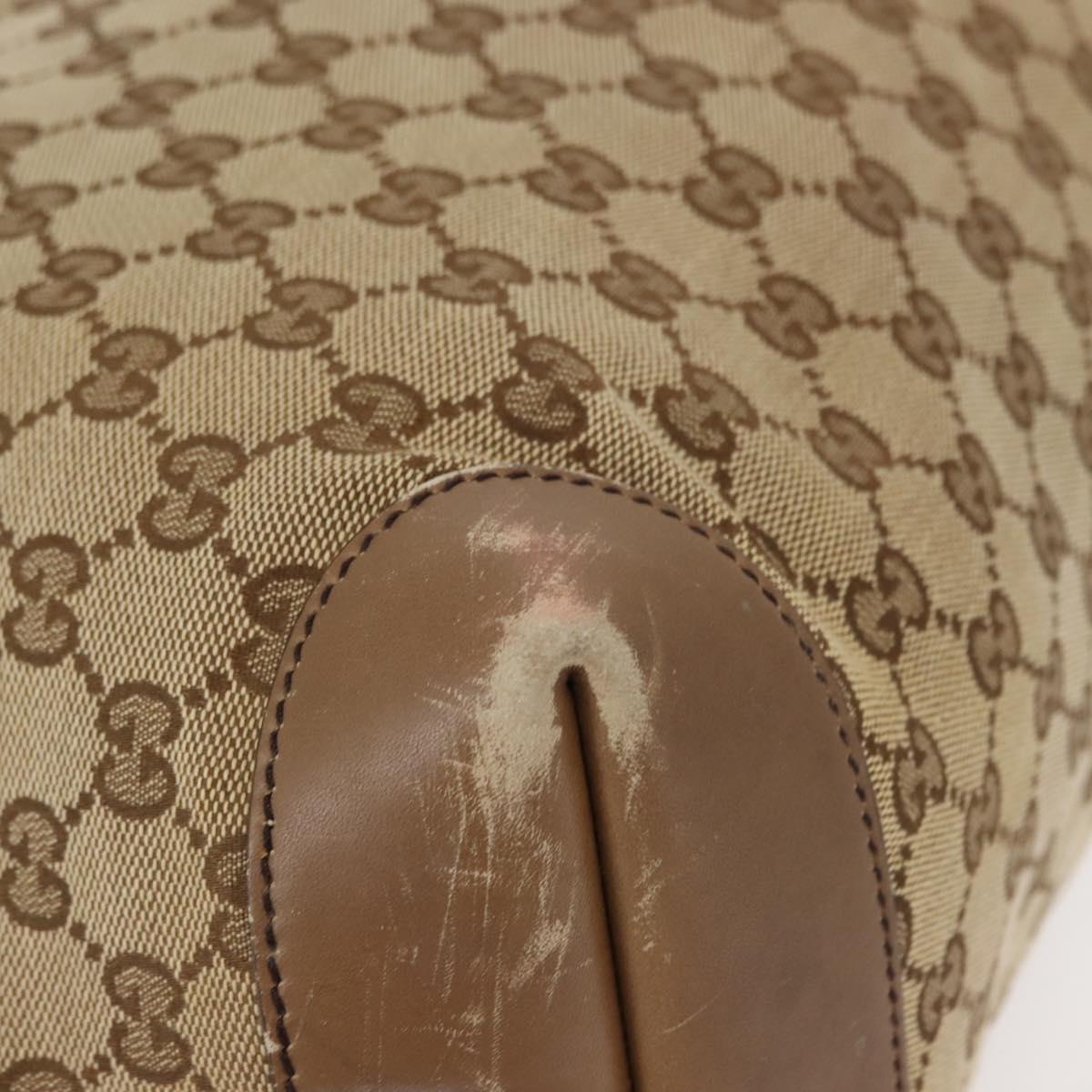 GUCCI GG Canvas Tote Bag Beige Gold 247209 Auth ep11467