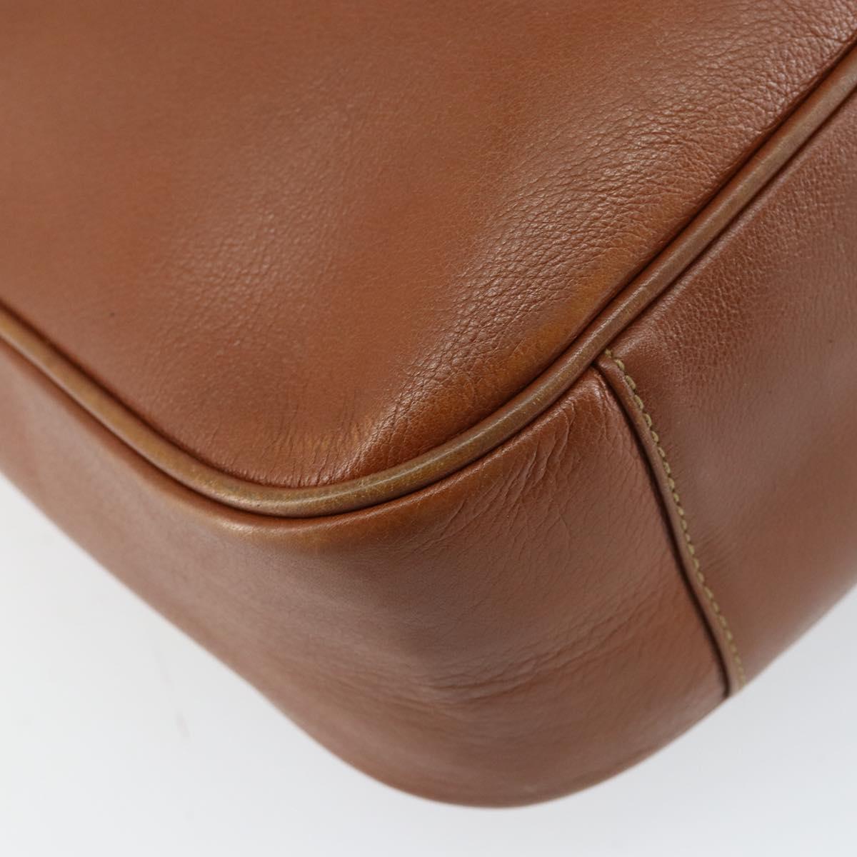 GUCCI Bamboo Hand Bag Leather 2way Brown Gold 001 3444 1638 Auth ep11478