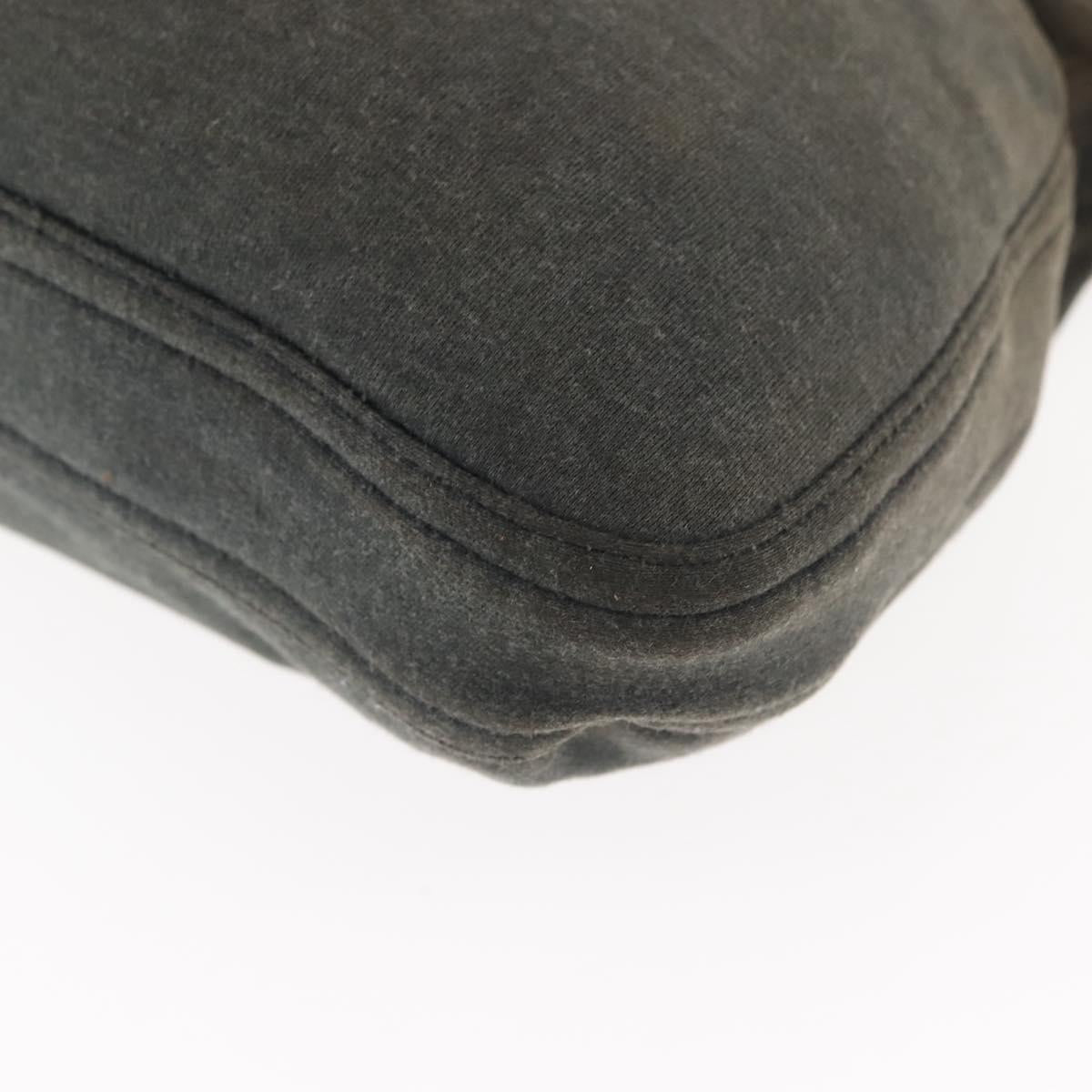 FENDI Mamma Baguette Shoulder Bag cotton Gray Auth ep11488