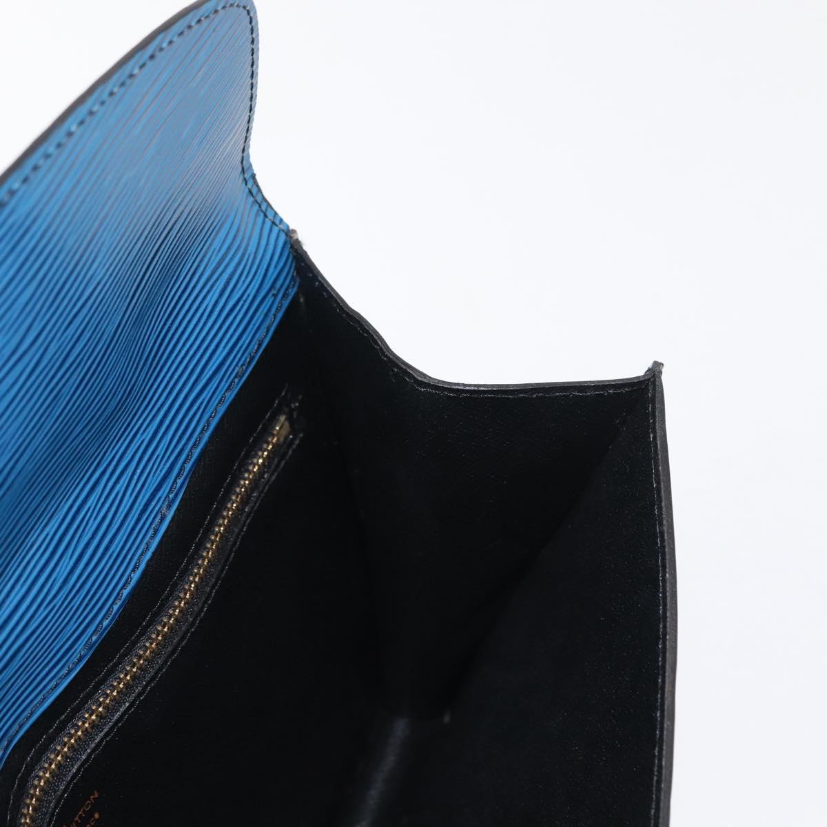 LOUIS VUITTON Epi Montaigne 23 Clutch Bag Blue M52665 LV Auth ep11494