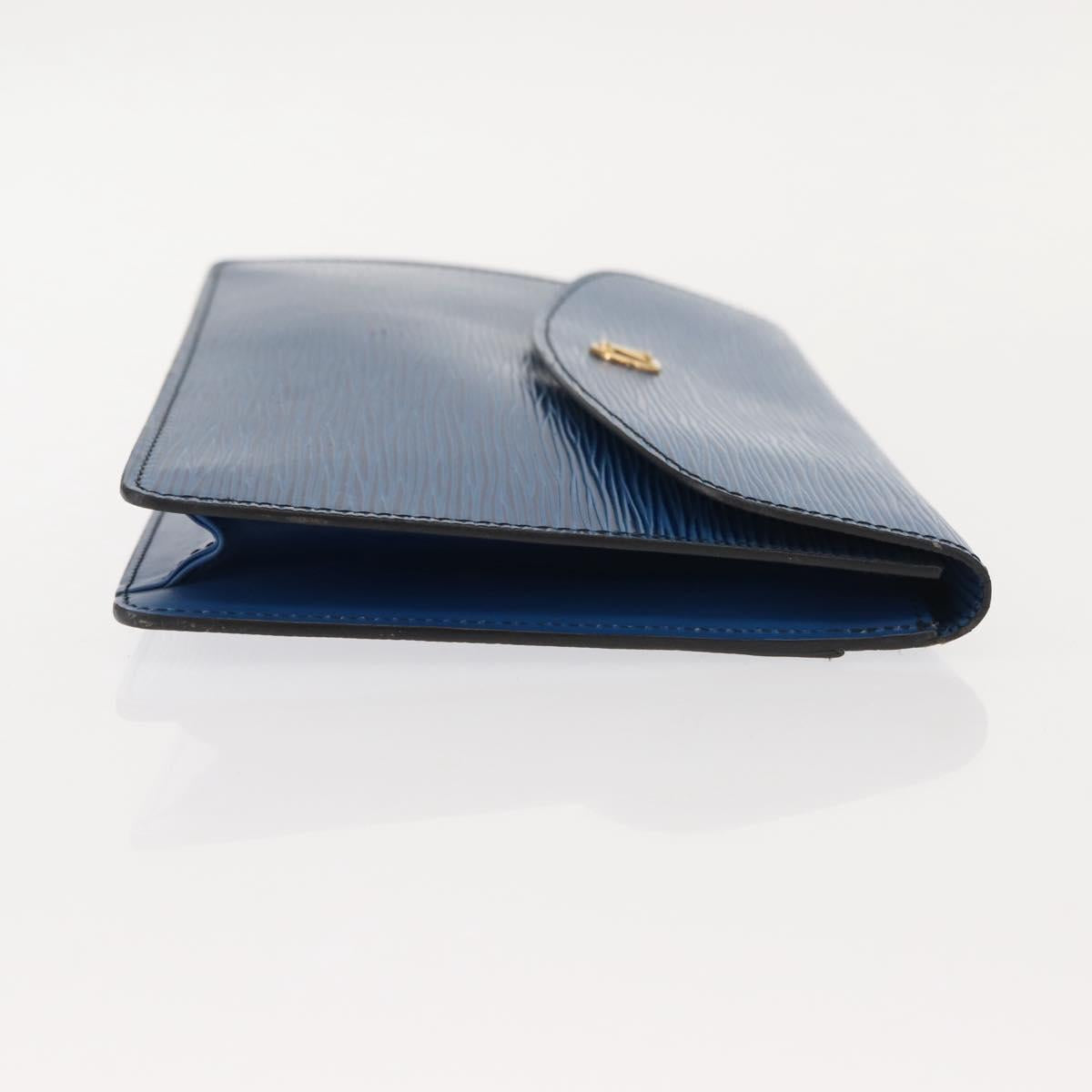 LOUIS VUITTON Epi Montaigne 23 Clutch Bag Blue M52665 LV Auth ep11494