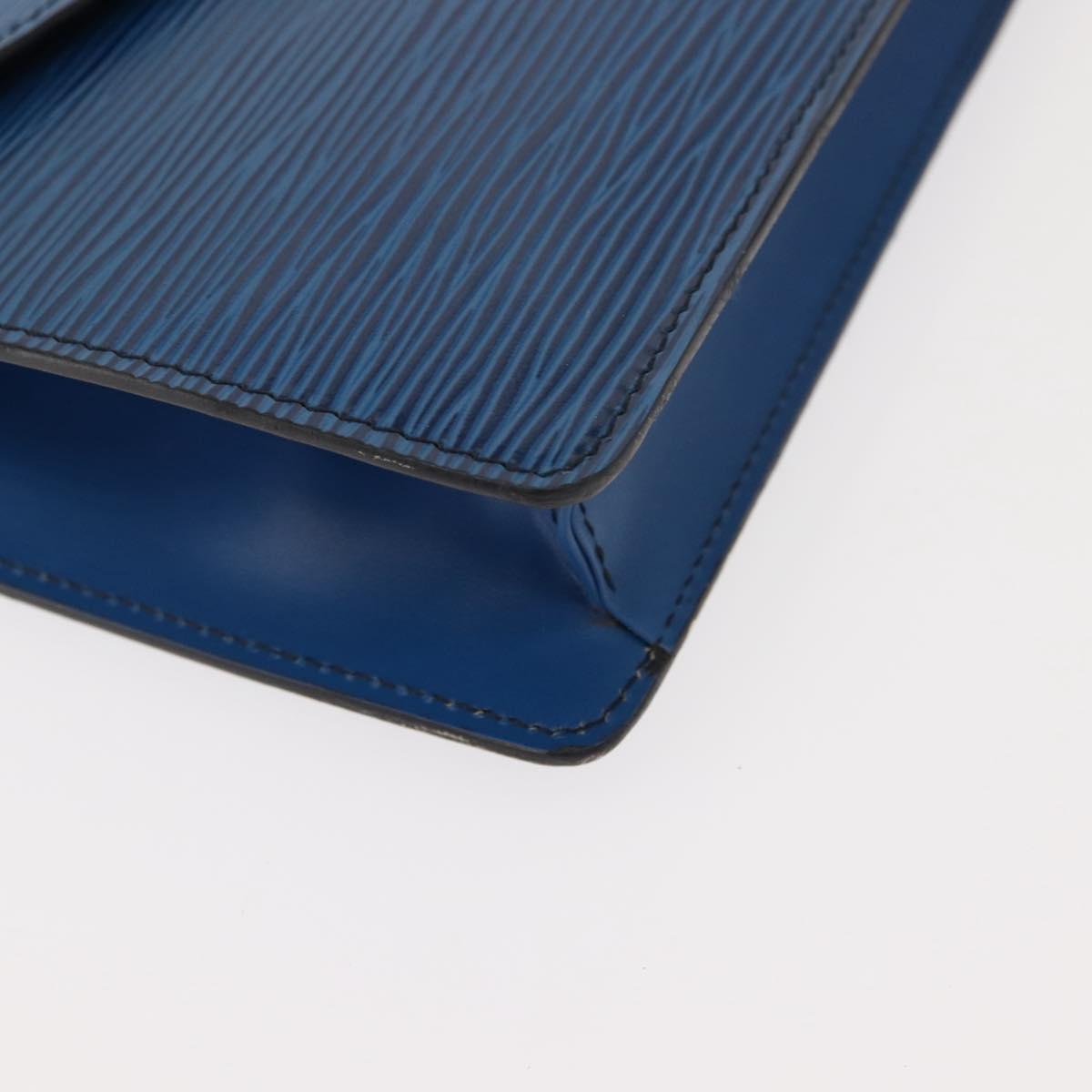 LOUIS VUITTON Epi Montaigne 23 Clutch Bag Blue M52665 LV Auth ep11494