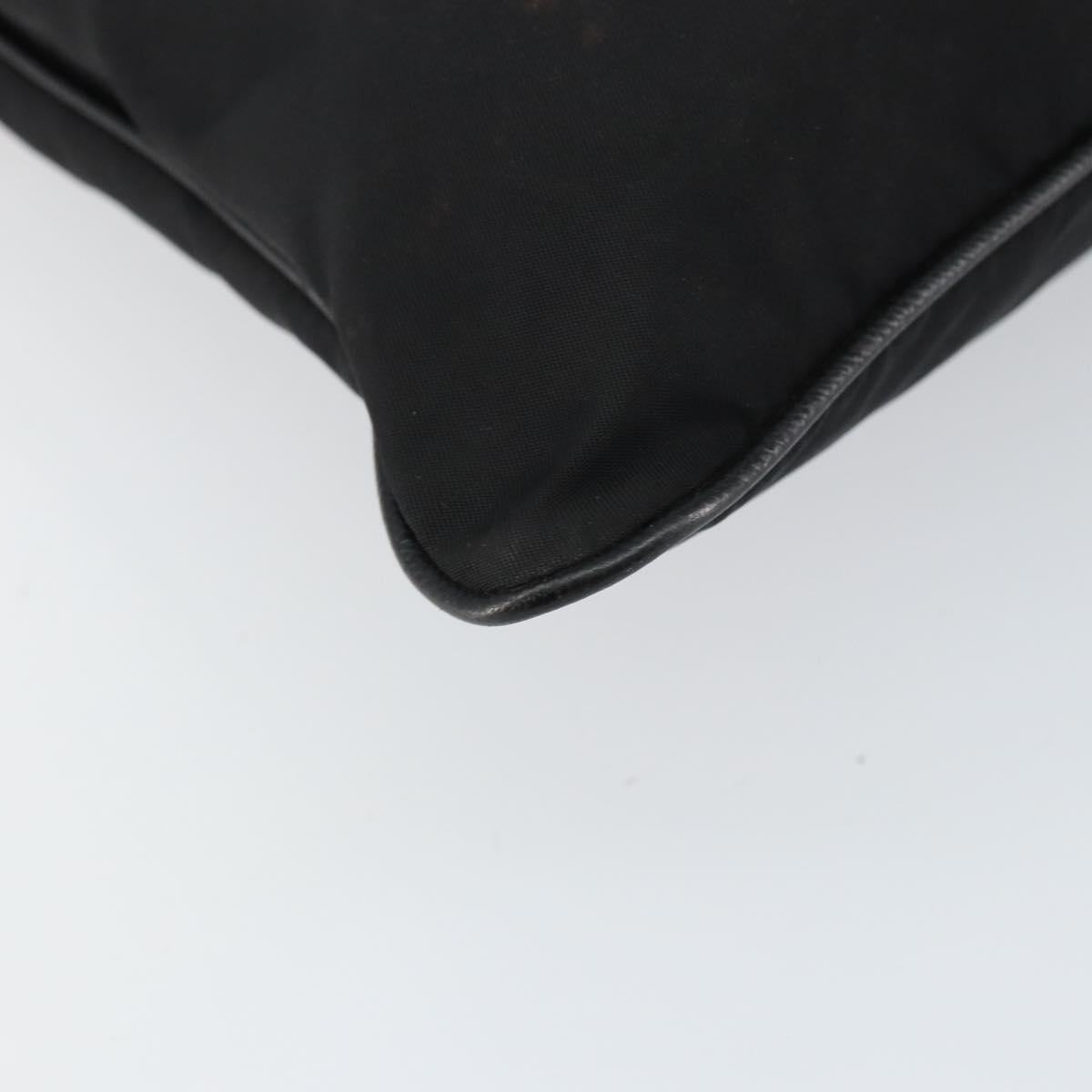 PRADA Shoulder Bag Nylon Black Silver Auth ep11496