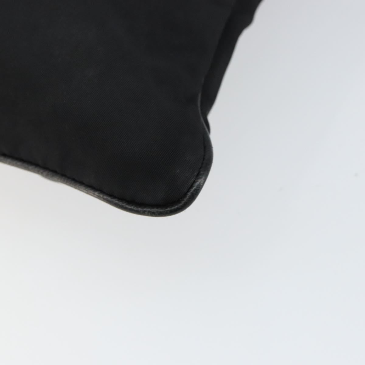 PRADA Shoulder Bag Nylon Black Silver Auth ep11496