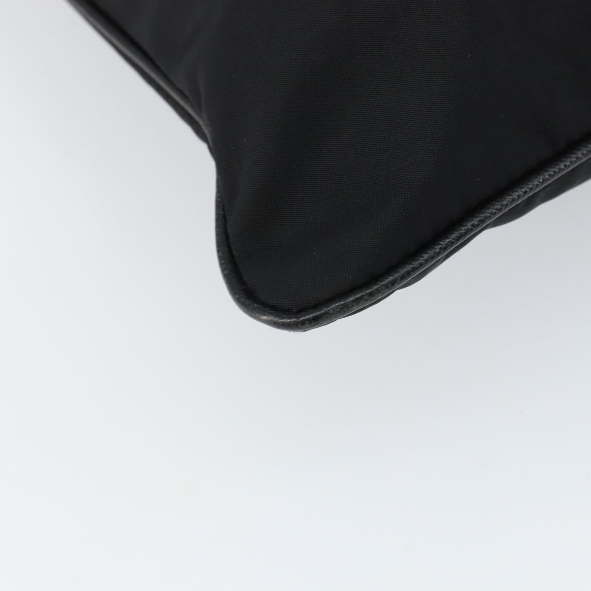 PRADA Shoulder Bag Nylon Black Silver Auth ep11496