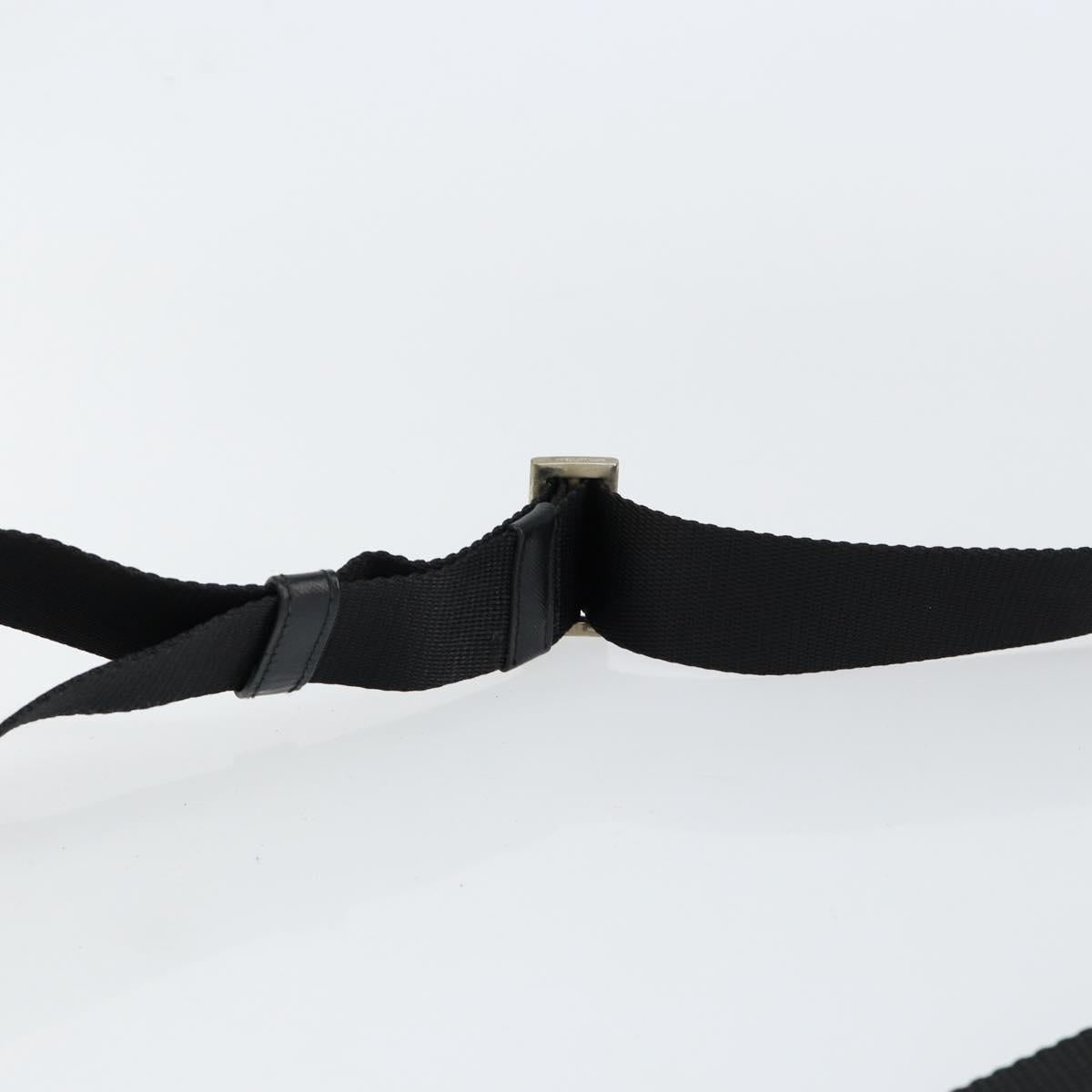 PRADA Shoulder Bag Nylon Black Silver Auth ep11496