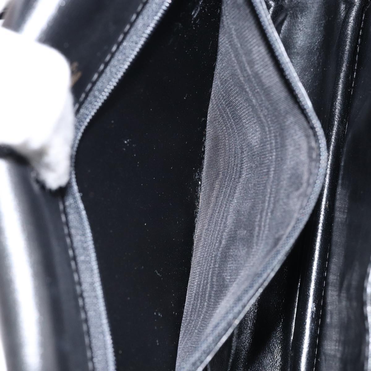 GUCCI Shoulder Bag Leather Black Gold Auth ep11506