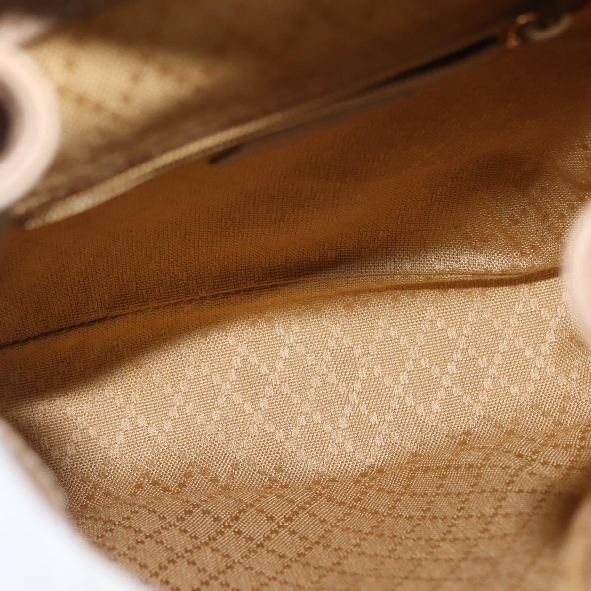 GUCCI Bamboo Backpack Leather Beige Gold 003 3444 0030 Auth ep11512