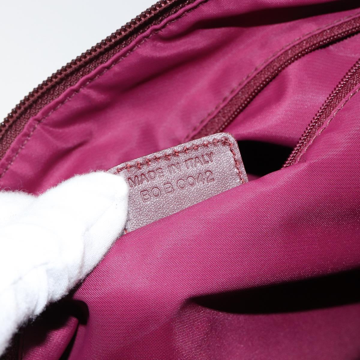 Christian Dior Trotter Canvas Shoulder Bag Red Silver Auth ep11517