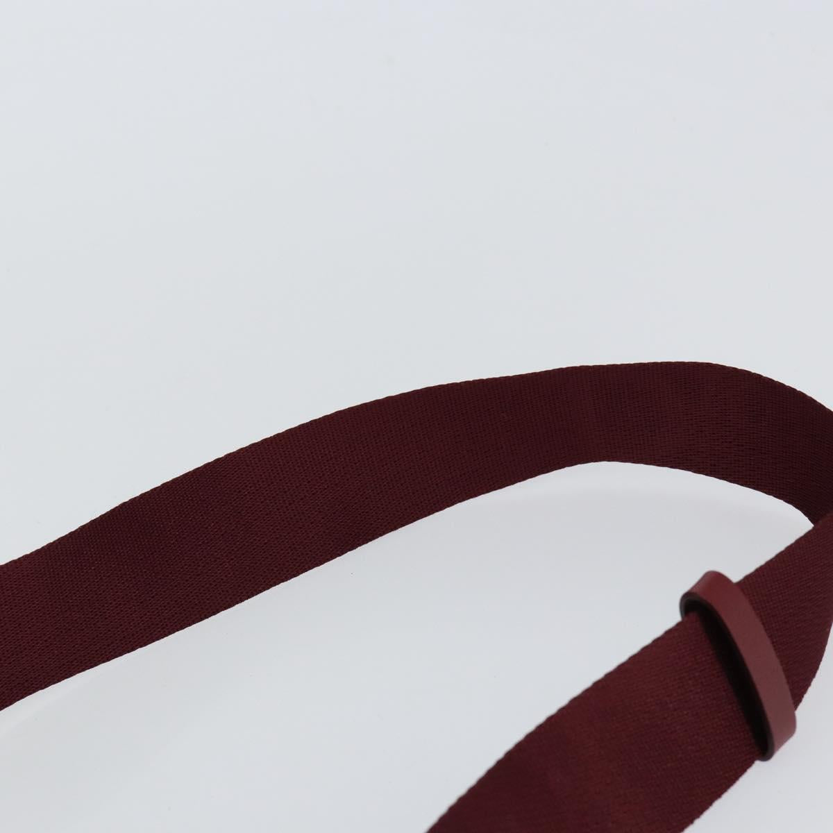 Christian Dior Trotter Canvas Shoulder Bag Red Silver Auth ep11517