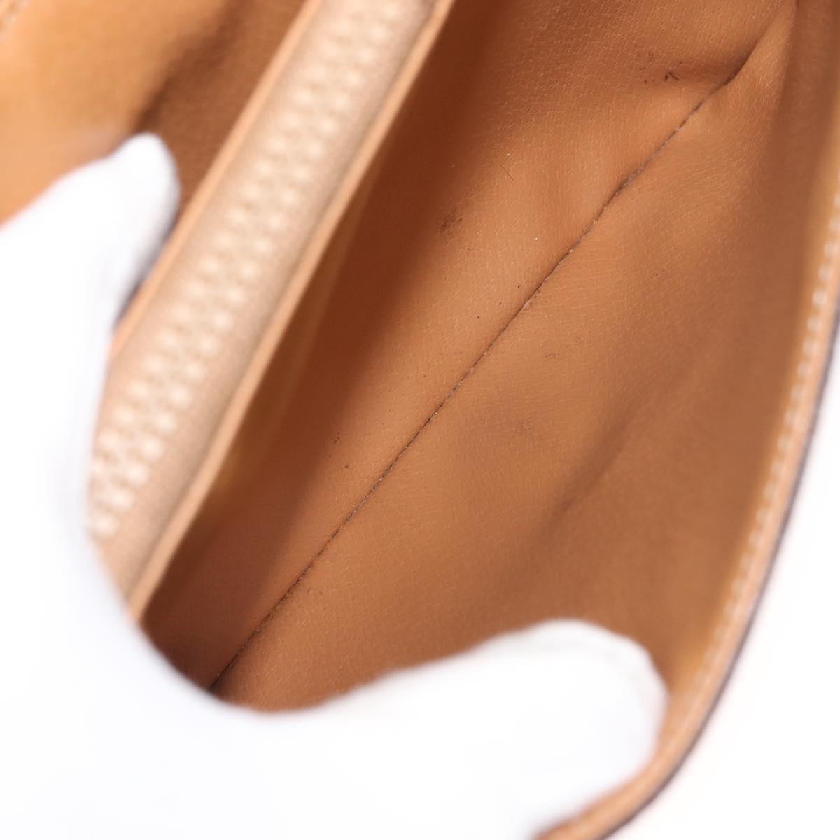 CELINE Macadam Canvas Shoulder Bag PVC Brown Gold Auth ep11522