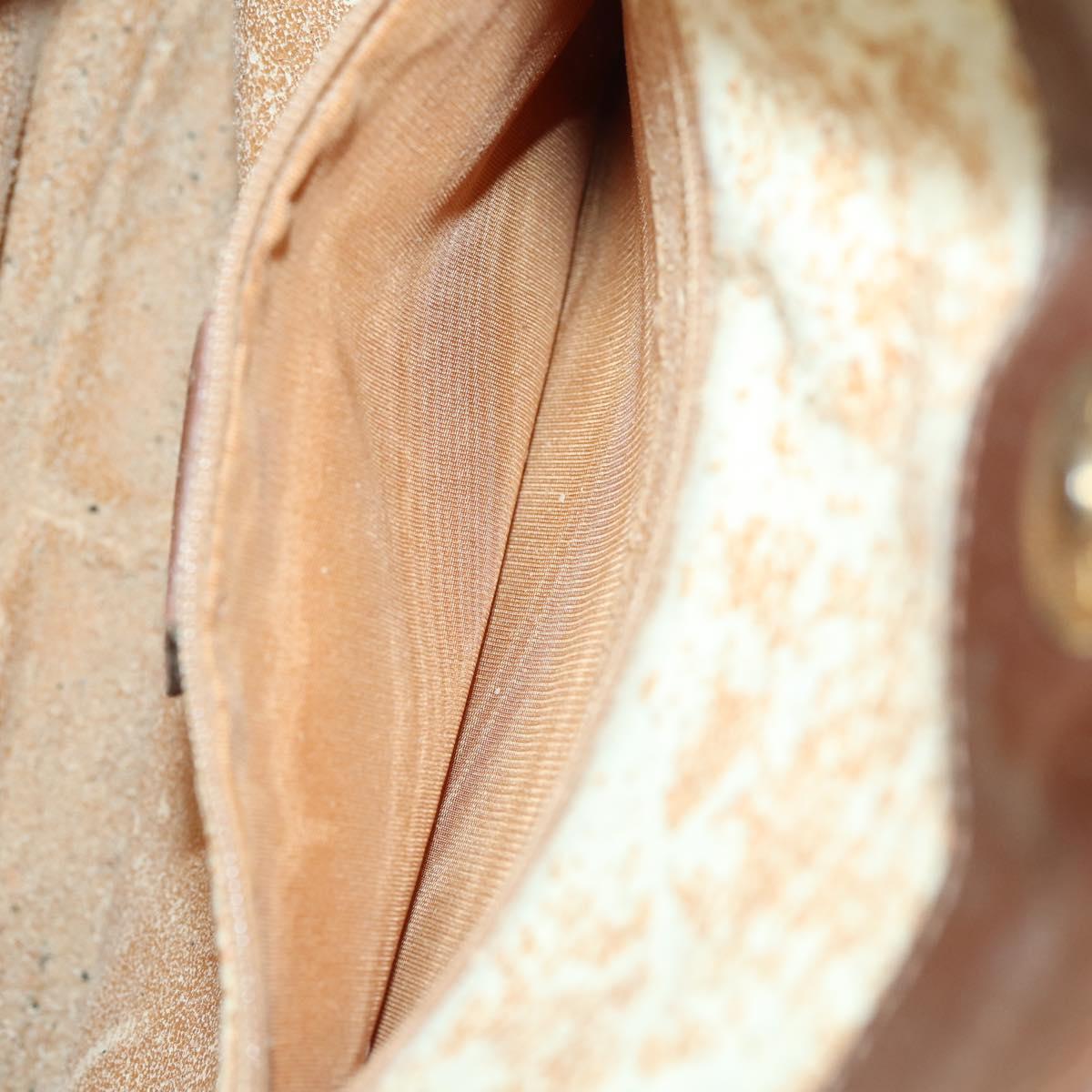 GUCCI Bamboo Hand Bag Leather 2way Brown Gold 001 1014 1638 Auth ep11526