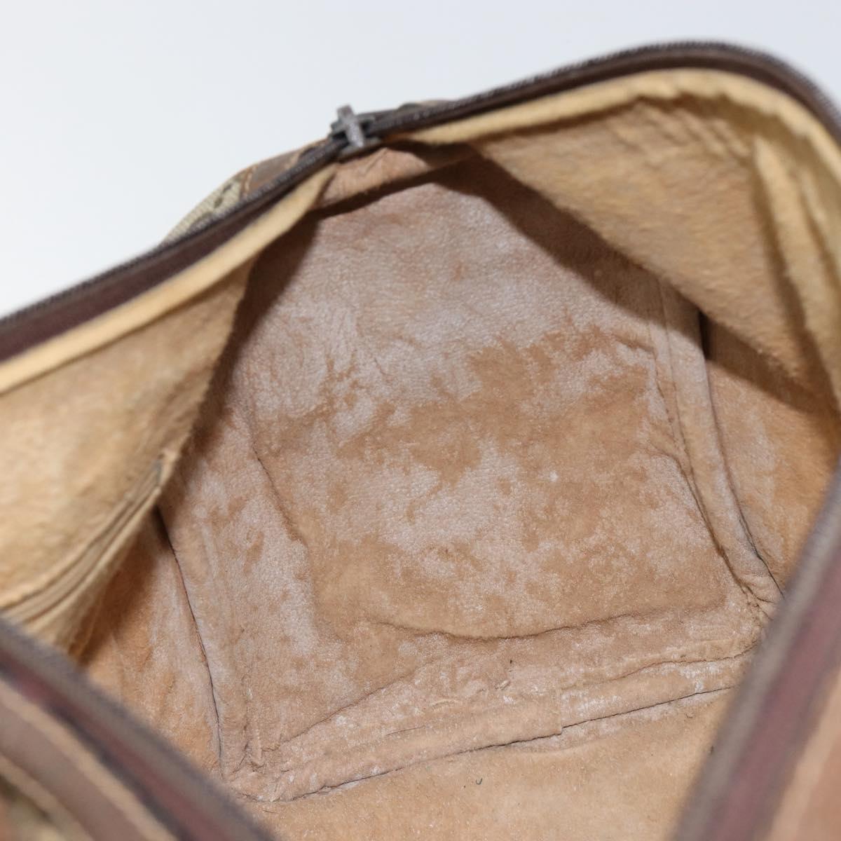 GUCCI GG Supreme Web Sherry Line Bag PVC Beige Gold 012 3842 58 Auth ep11528