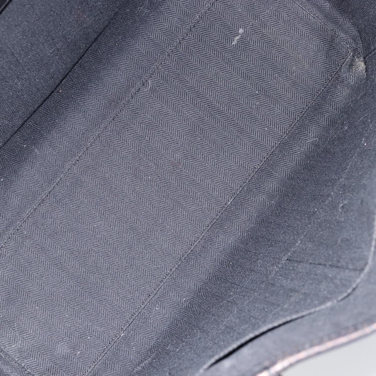 LOEWE Hand Bag Leather Black Auth ep11530