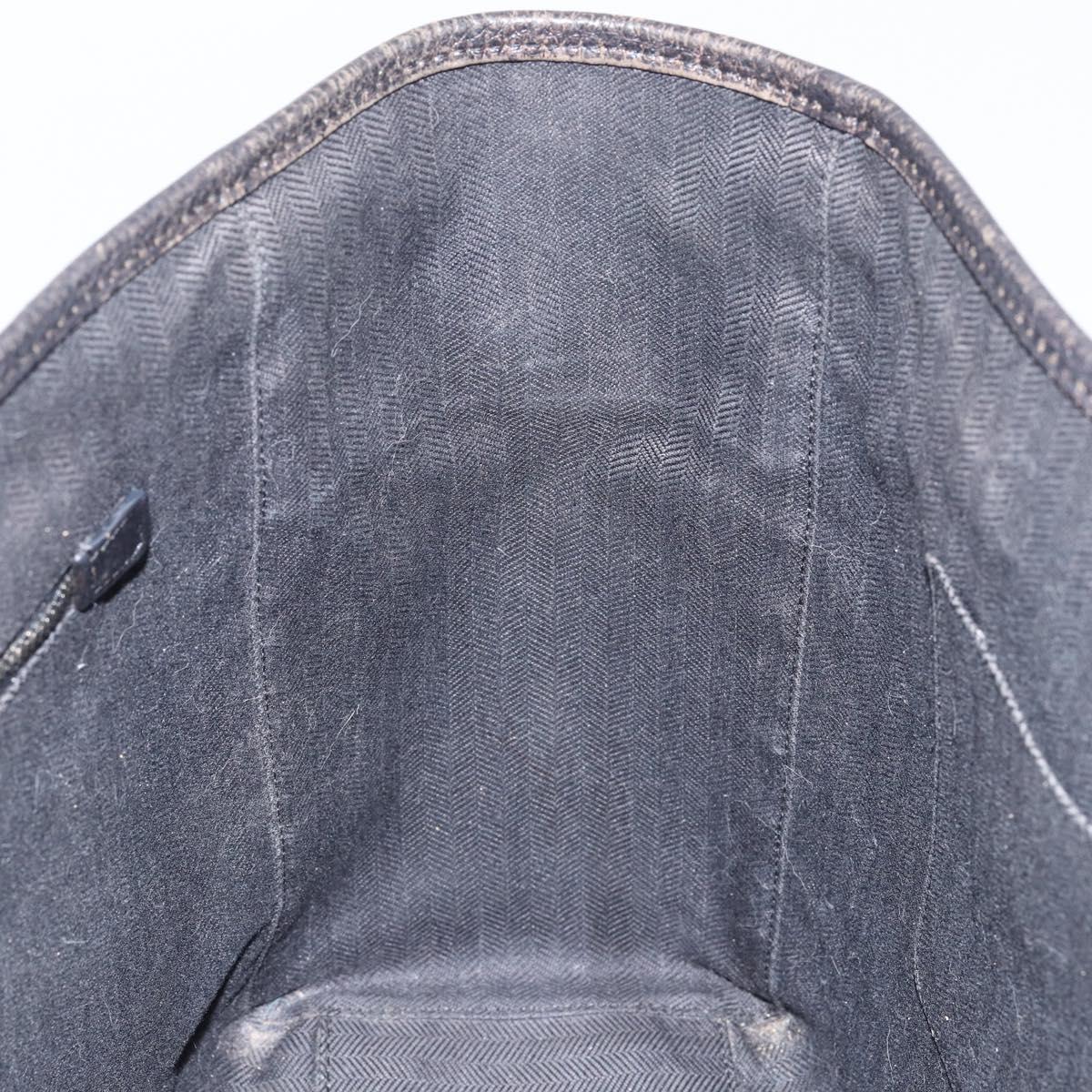 LOEWE Hand Bag Leather Black Auth ep11530