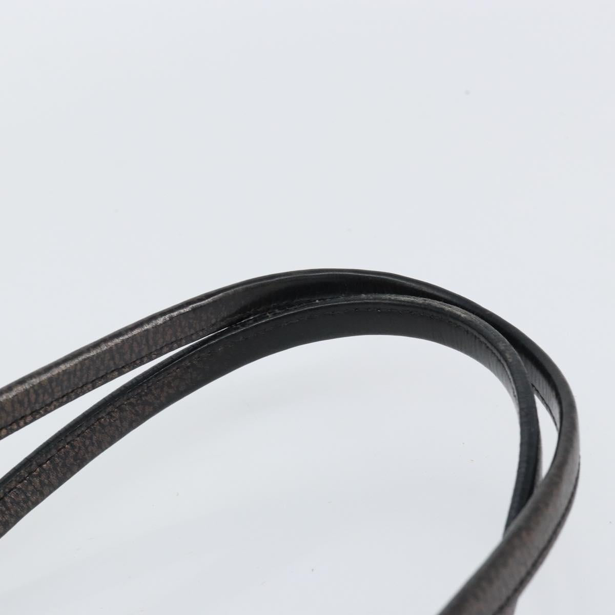 LOEWE Hand Bag Leather Black Auth ep11530