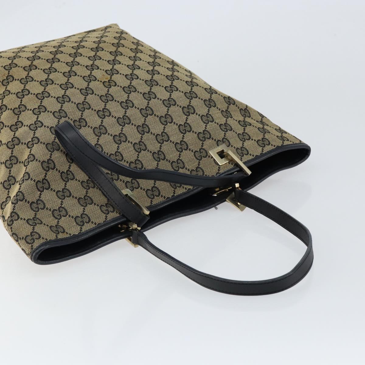 GUCCI GG Canvas Tote Bag Navy Gold 002 1098 3444 Auth ep11540