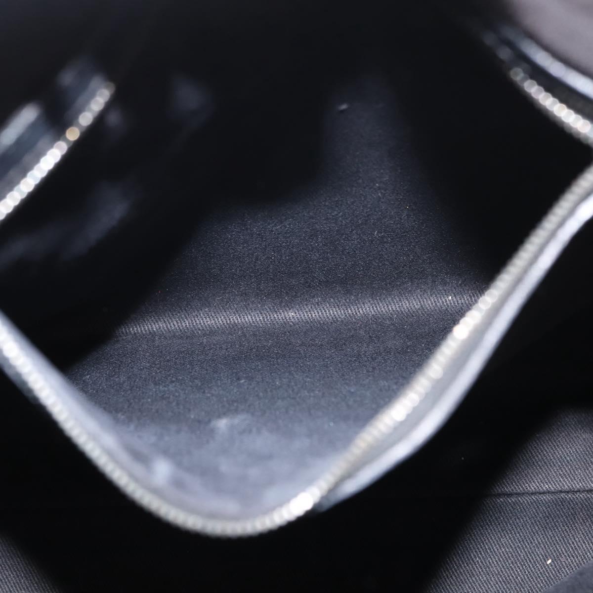 CELINE Macadam Canvas Tote Bag Canvas Black Silver Auth ep11551