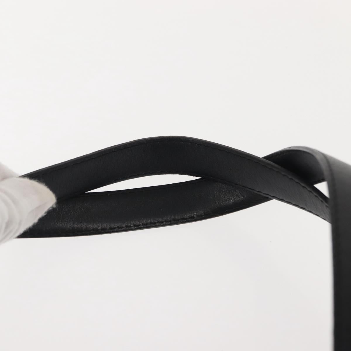 Christian Dior Hand Bag Leather Black Gold Auth ep11555