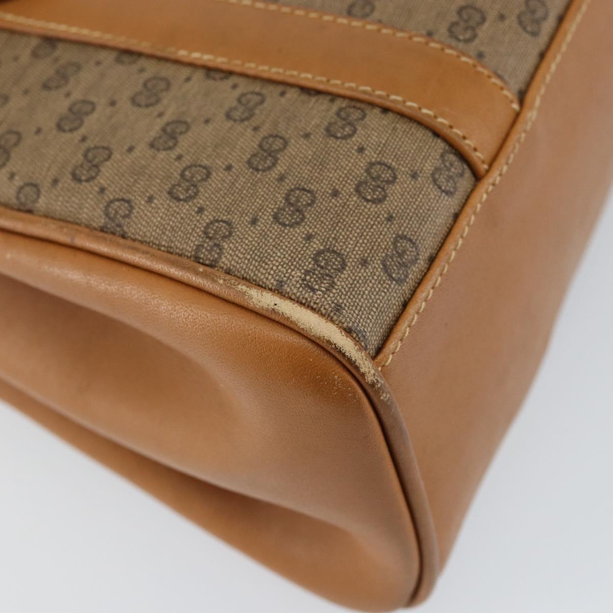 GUCCI Micro GG Supreme Shoulder Bag PVC Beige Gold 000 46 4857 Auth ep11557