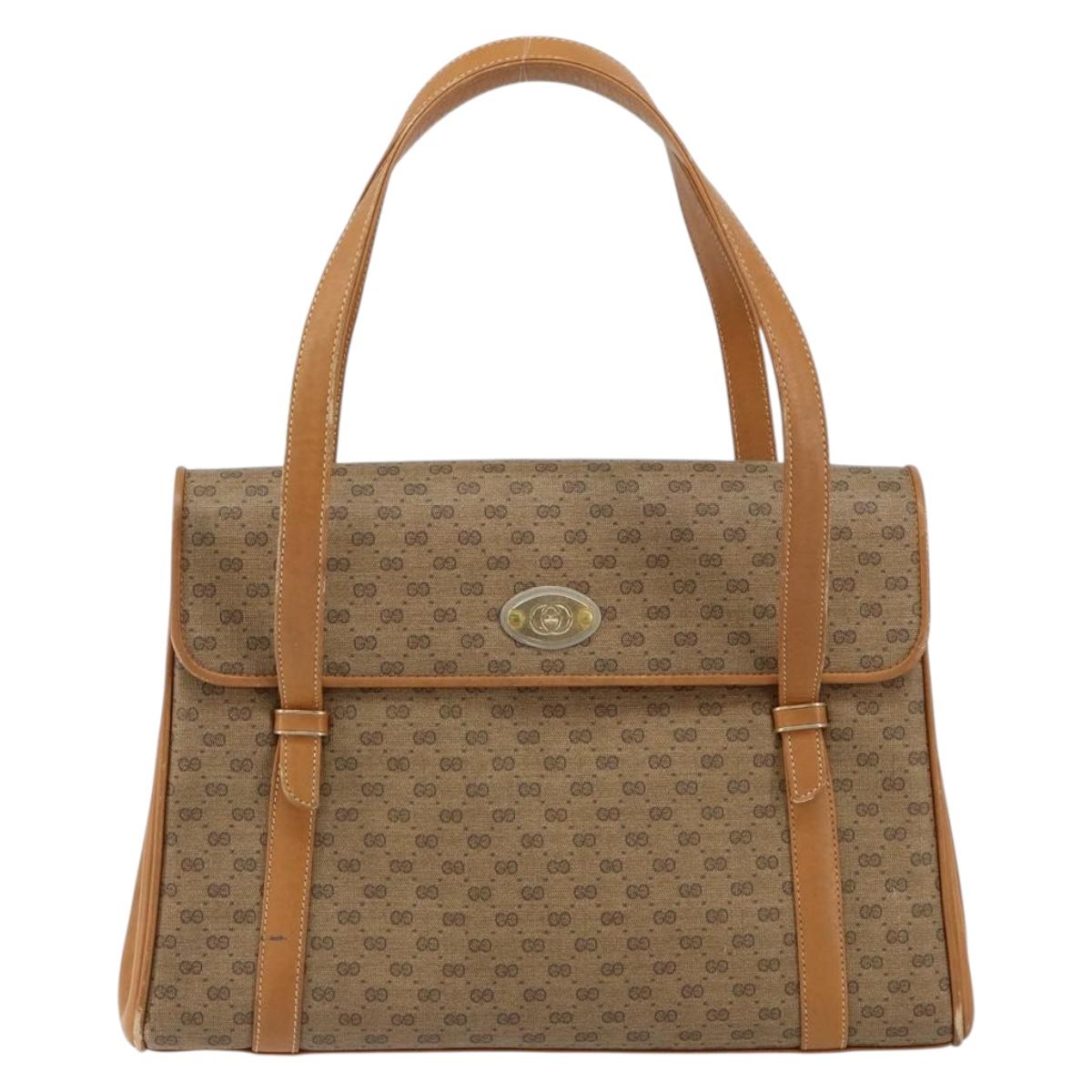 GUCCI Micro GG Supreme Shoulder Bag PVC Beige Gold 000 46 4857 Auth ep11557