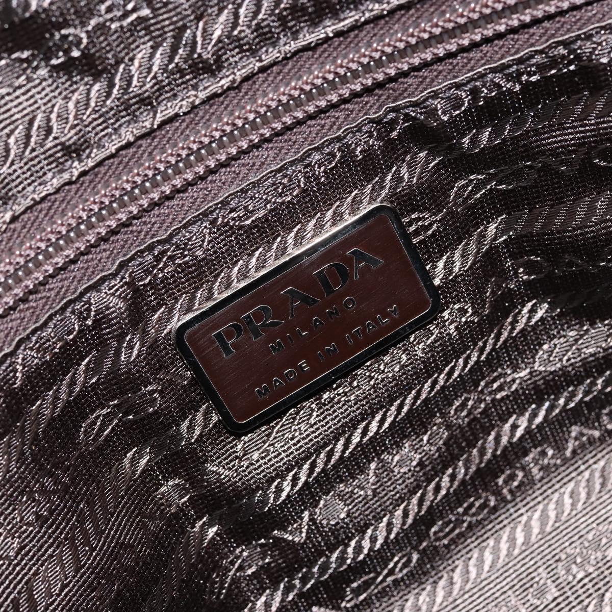 PRADA Hand Bag Nylon Red Silver Auth ep11558