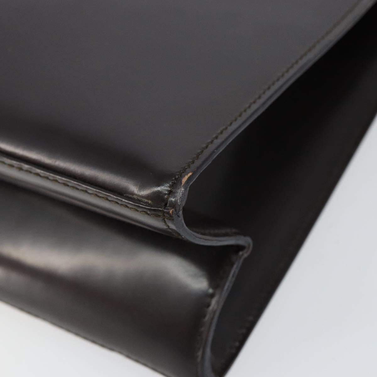 GUCCI Shoulder Bag Enamel Black Silver 001 1013 3037 Auth ep11560