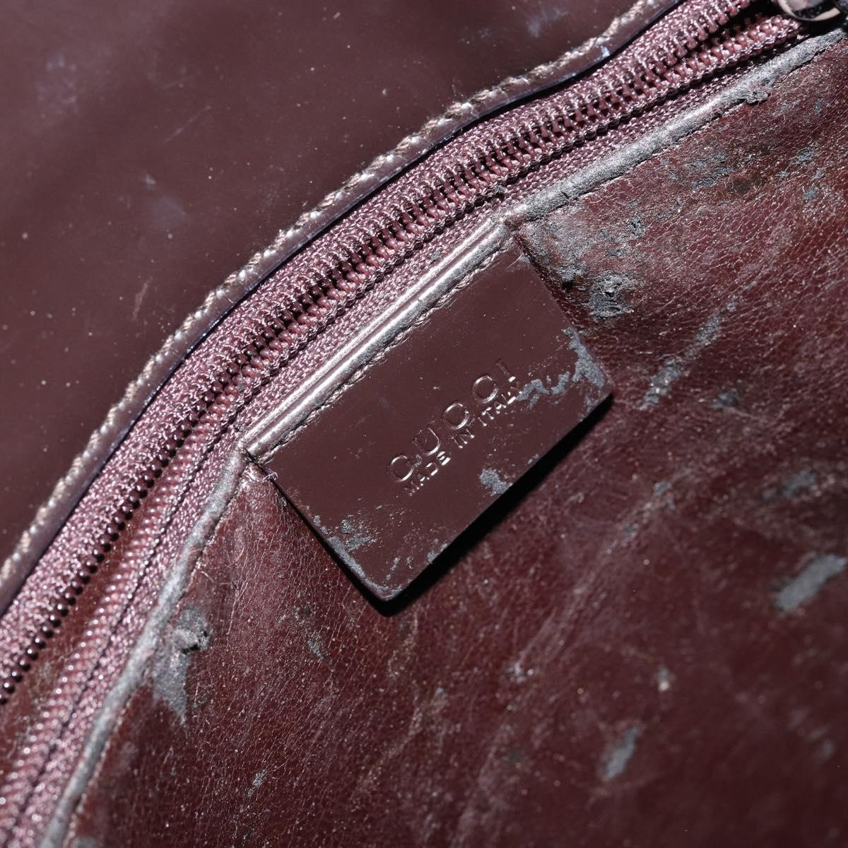 GUCCI Shoulder Bag Enamel Black Silver 001 1013 3037 Auth ep11560