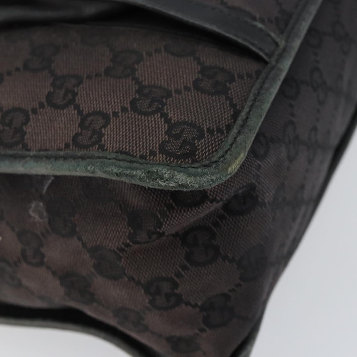 GUCCI GG Canvas Tote Bag Black Gold 000 0854 Auth ep11565