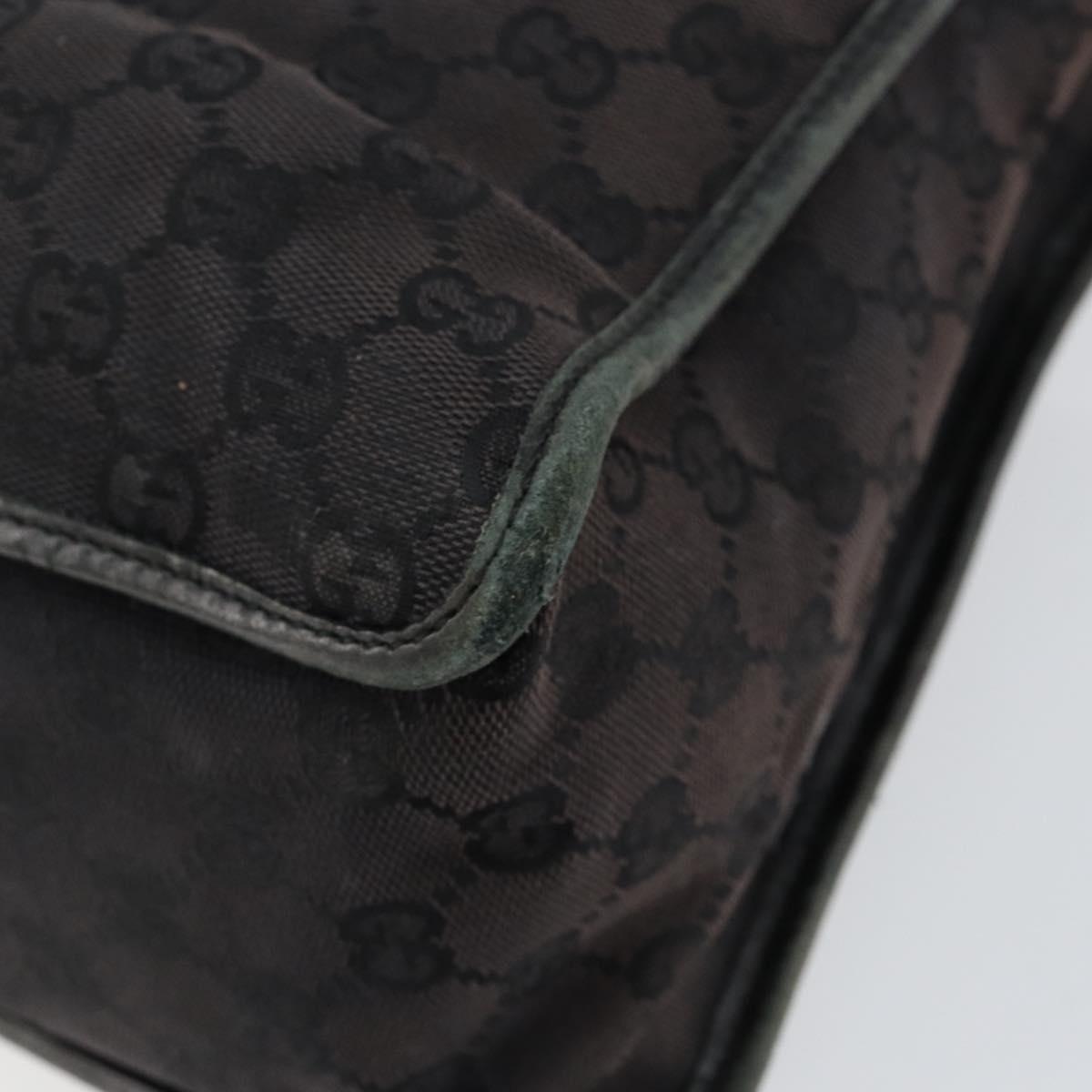 GUCCI GG Canvas Tote Bag Black Gold 000 0854 Auth ep11565